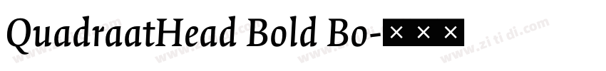 QuadraatHead Bold Bo字体转换 QuadraatHead Bold Bo字体转换